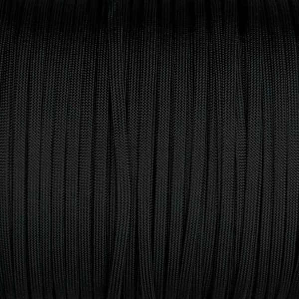 Black  Guardian Paracord 650 Coreless Flat