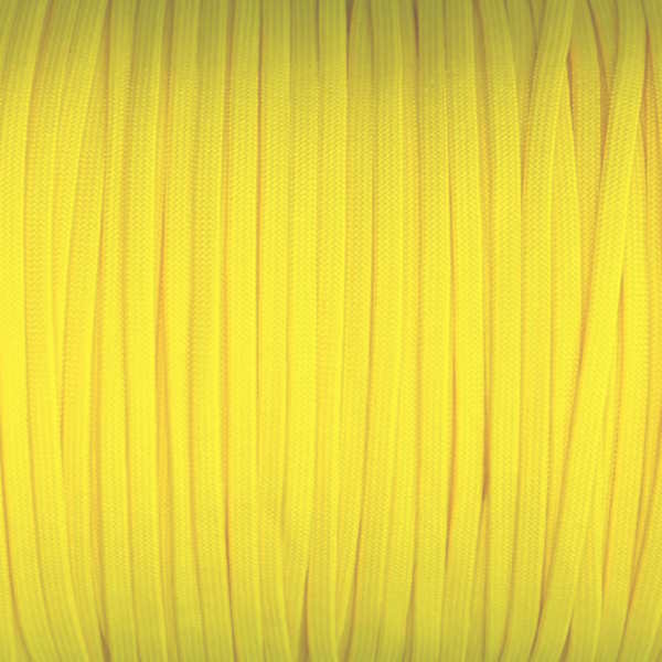 Lemon Yellow Guardian Paracord 650 Coreless Flat