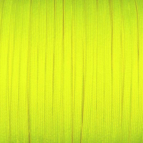 Neon Yellow Guardian Paracord 650 Coreless Flat
