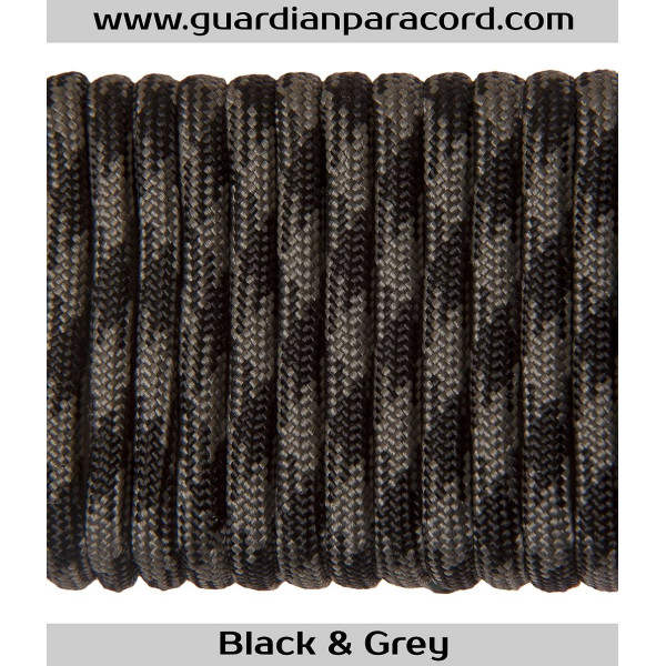 Black & Grey Guardian Paracord 550 Type III 