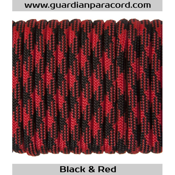 Black & Red Guardian Paracord 550 Type III 