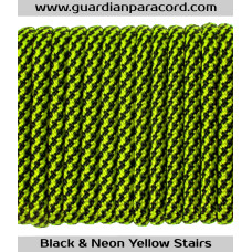 Black & Neon Yellow Stairs Guardian Paracord 550 Type III Black & Neon Yellow Stairs Guardian Paracord 550 Type III