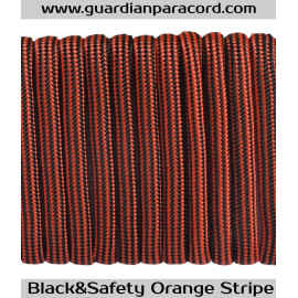 Black&Safety Orange Stripe Guardian Paracord 550 Type III 