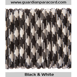 Black & White Guardian Paracord 550 Type III 