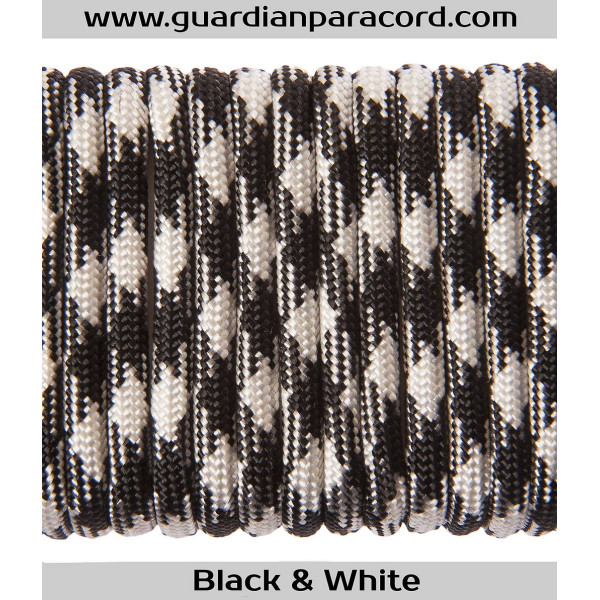 Black & White Guardian Paracord 550 Type III 