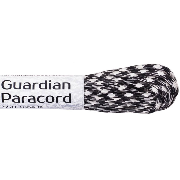 Black & White Guardian Paracord 550 Type III 