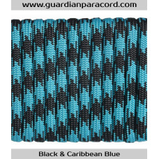 Black & Caribbean Blue Guardian Paracord 550 Type III 