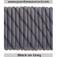 Black on Grey  Guardian Paracord 550 Type III 