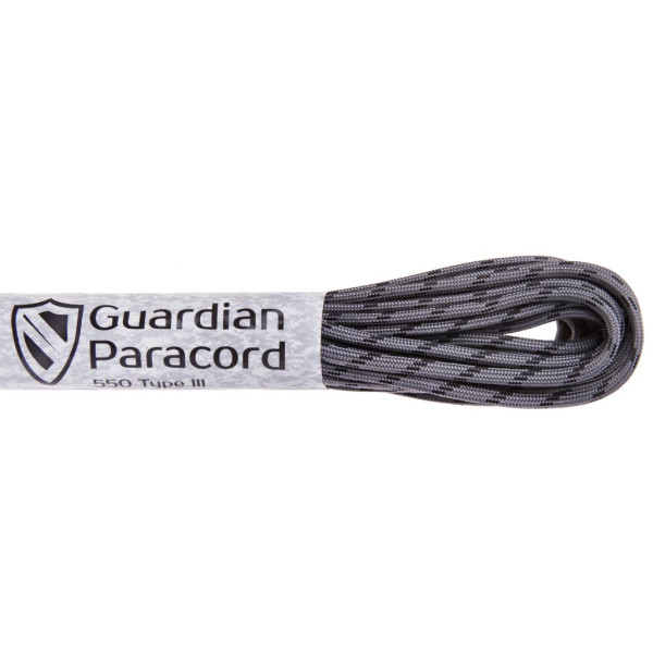 Black on Grey  Guardian Paracord 550 Type III 