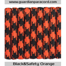 Black&Safety Orange Guardian Paracord 550 Type III 