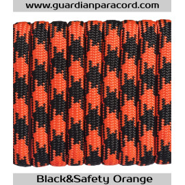 Black&Safety Orange Guardian Paracord 550 Type III 