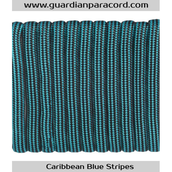 Caribbean Blue Stripes Guardian Paracord 550 Type III 