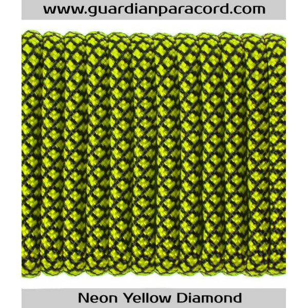 Neon Yellow Diamond Guardian Paracord 550 Type III