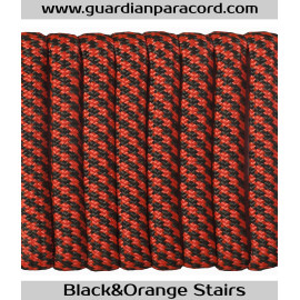 Black & Orange Stairs Guardian Paracord 550 Type III 