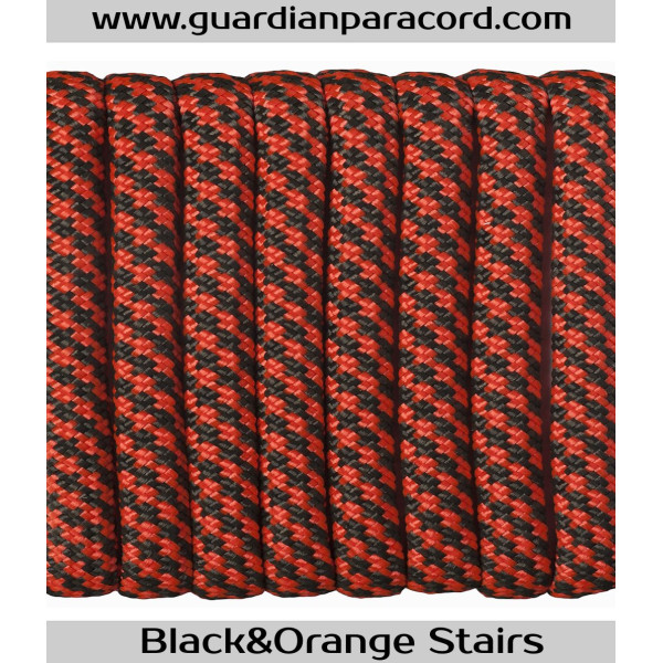 Black & Orange Stairs Guardian Paracord 550 Type III