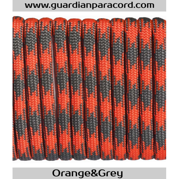 Orange&Grey Guardian Paracord 550 Type III