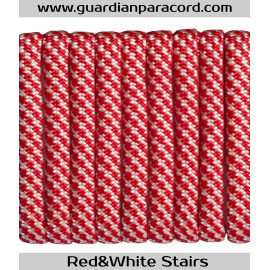 Red&White Stairs  Guardian Paracord 550 Type III 