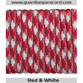 Red & White Guardian Paracord 550 Type III 