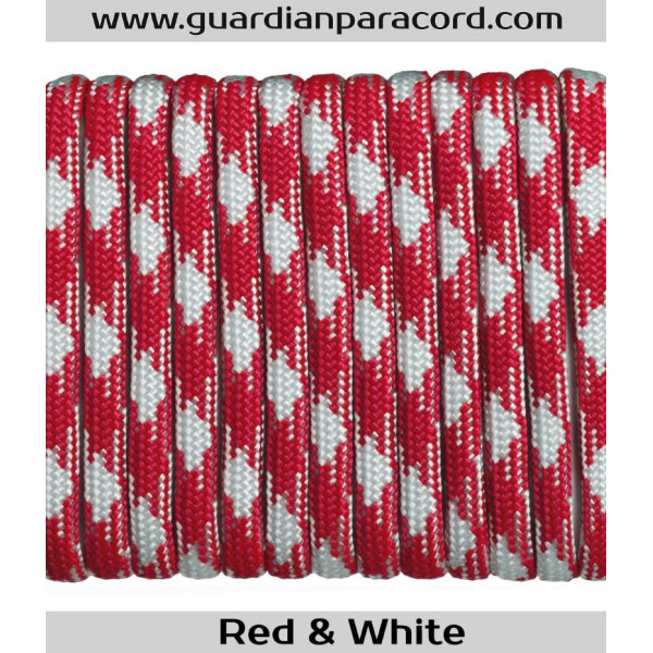 Red & White Guardian Paracord 550 Type III 
