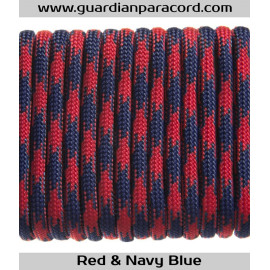 Red & Navy Blue Guardian Paracord 550 Type III 