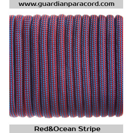 Red&Ocean Stripe Guardian Paracord 550 Type III 
