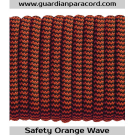 Safety Orange Wave  Guardian Paracord 550 Type III 
