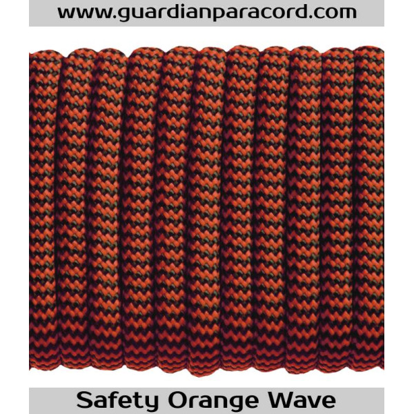 Safety Orange Wave  Guardian Paracord 550 Type III 