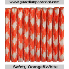 Safety Orange&White  Guardian Paracord 550 Type III 