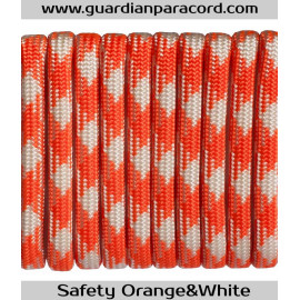 Safety Orange&White  Guardian Paracord 550 Type III 