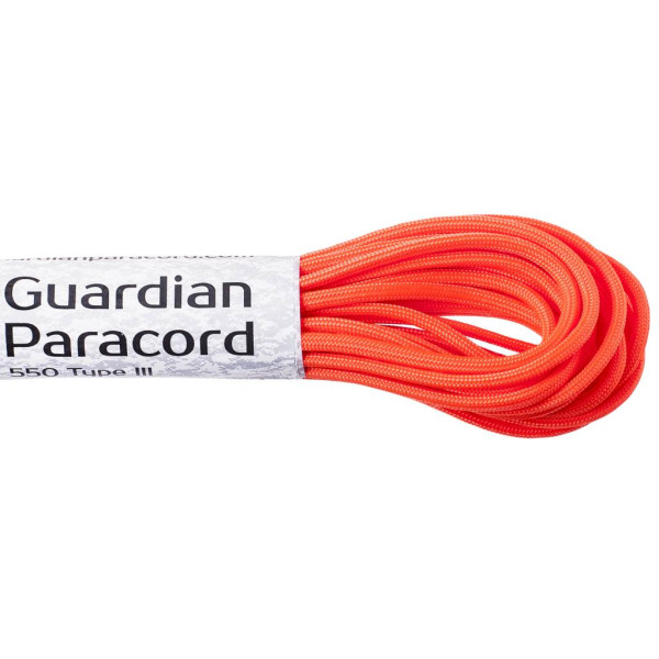 Safety Orange Guardian Paracord 550 Type III 