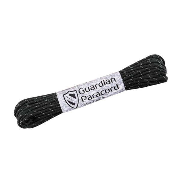 Mil-Spec Black Guardian Paracord 550 Type III Reflective